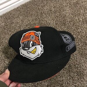 Neff Black and Orange Cartoon Hat